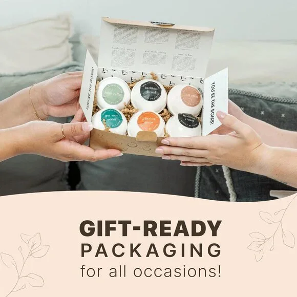 Bath Bombs Gift Set,Made with Organic & Natural Ingredients, Relaxing Spa Gift